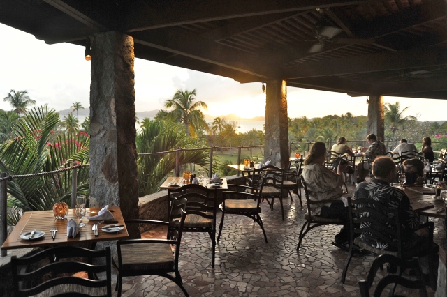 Sunset at the Equator Restaurant 